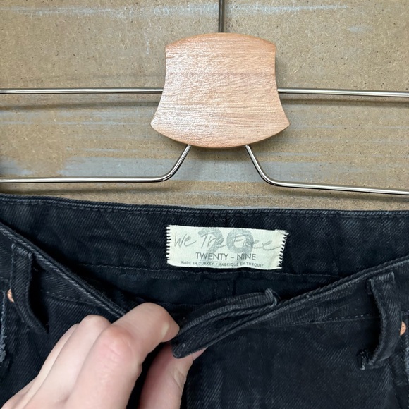 Free People Dakota Straight Leg Jeans Black Classic Basic Casual Womens 29 - Picture 3 of 5